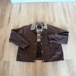 Abercrombie dark brown Detroit style work jacket/ Barn Jacket
